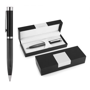 Stripe Black Ballpoint Pen (Mirror Engrave)